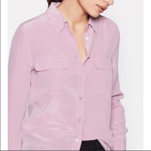 Equipment slim signature in Orchid smock